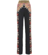 ETRO EMBROIDERED CRÊPE STRAIGHT PANTS,P00360016