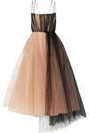 ALEX PERRY LOVELL ORGANZA AND TULLE MIDI DRESS