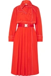 FENDI PLEATED GABARDINE TRENCH COAT