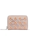 CHRISTIAN LOUBOUTIN PANETTONE SPIKED TEXTURED-LEATHER WALLET