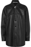 ALEXANDER WANG EMBELLISHED LEATHER SHIRT