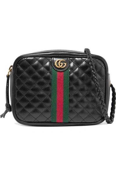Gucci Small Quilted Leather Shoulder Bag In Black