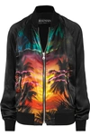 BALMAIN PRINTED SILK-SATIN BOMBER JACKET