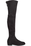 Stuart Weitzman Lowland Suede Over-the-knee Boots In Dark Gray
