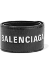 BALENCIAGA CYCLE PRINTED TEXTURED-LEATHER BRACELET