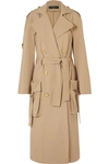 BALMAIN DOUBLE-BREASTED GABARDINE TRENCH COAT