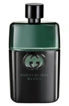 Gucci Guilty Men's Black Pour Homme Eau De Toilette, 3 oz