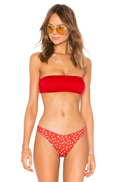 Beach Riot Kelsey Bikini Top Womens Red Stretch Removable Straps Beach Jzz792 In Multi