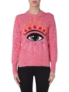 KENZO SWEATER WITH EMBROIDERED EYE,10796710