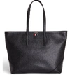 THOM BROWNE PEBBLED LEATHER TOTE,FAP167A-00198