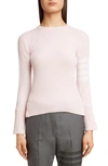 Thom Browne Cashmere Classic Crewneck Pullover Sweater In Light Pink