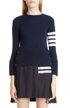 Thom Browne 4-bar Cashmere Sweater In Navy