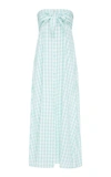 ANAAK CHATEAU STRAPLESS GINGHAM COTTON-POPLIN MAXI DRESS,690359