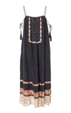 ULLA JOHNSON Nara Multi-Print Linen-Cotton Maxi Dress,SP190109INDIGO