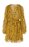 ULLA JOHNSON Maita Silk-Blend Chiffon Mini Dress,703612