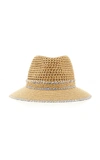 ERIC JAVITS SQUISHEE LULU ROPE-TRIMMED STRAW HAT,14016.0