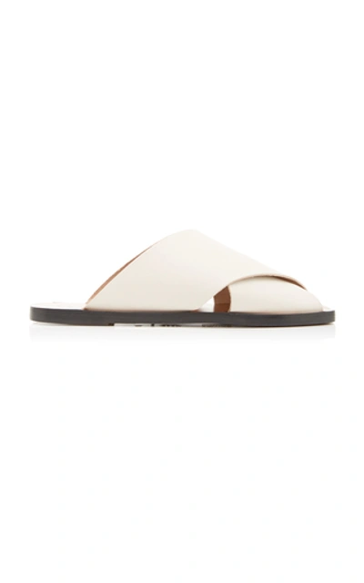 Atp Atelier Alicia Leather Sandals In White