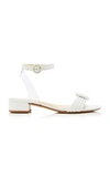 ALEXANDRE BIRMAN VICKY KNOTTED LEATHER AND PVC SANDALS,699552
