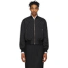 RANDOM IDENTITIES BLACK QUILTED BOMBER JACKET