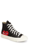 COMME DES GARÇONS PLAY X CONVERSE GENDER INCLUSIVE CHUCK TAYLOR® HIDDEN HEART HIGH TOP SNEAKER,P1-K112