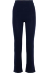 IRIS & INK IRIS & INK WOMAN LILA CASHMERE AND WOOL-BLEND TRACK PANTS NAVY,3074457345619945682