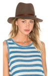Rag & Bone Leather-trimmed Wool-felt Fedora In Pecan