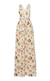 AGUA BY AGUA BENDITA NATURALIA SHELL-PRINTED LINEN DRESS,722062