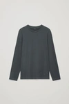 COS LONG-SLEEVED BRUSHED-COTTON T-SHIRT,0563257009