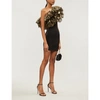 ALEXANDRE VAUTHIER EXAGGERATED PUFFED-TRIM CREPE DRESS