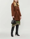 Max Mara Rialto Wrap-over Camel Hair Coat In Tobacco
