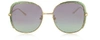 GUCCI DESIGNER SUNGLASSES GG0400S SHINY GOLD GUILLOCHÉ METAL FRAME SUNGLASSES