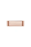 Monica Vinader Rose Gold Plated Vermeil Silver Signature Wide Ring In Rosegolddnu