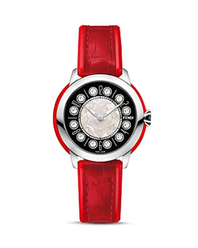 Fendi Ishine Watch, 38 Mm In White/red