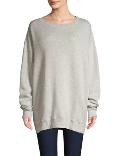 Wildfox Roadtrip Long Sweater In Heather Grey