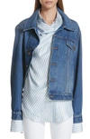 MONSE TWISTED DENIM JACKET,MR19D1113DNM