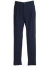 Giorgio Armani Regular Tapered Trousers In Ubwf Blu