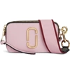 Marc Jacobs The Snapshot Coated Leather Camera Bag In Baby Pink/ Red