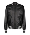 DOLCE & GABBANA LEATHER BOMBER JACKET,15014611