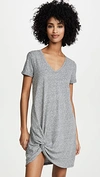 Z SUPPLY THE TRIBLEND SIDE KNOT DRESS HEATHER GREY,ZSUPP30146