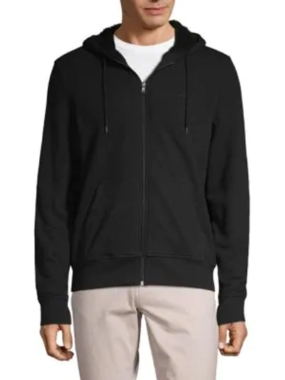 Michael Kors Faux Fur-lined Full-zip Hoodie In Black