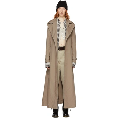 Marc Jacobs Redux Grunge Full-length Belted Trench Coat In Tan