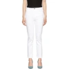 Frame Le Sylvie High-rise Straight Jeans In Weiss