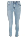 Off-white Embroidered Details Skinny Jeans