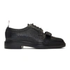 Thom Browne Bow-detailing Pebbled Brogues In 001 Black