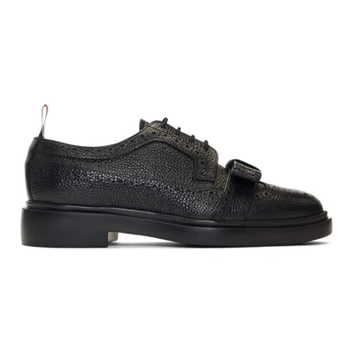 Thom Browne Bow-detailing Pebbled Brogues In Black