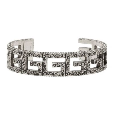 Gucci Square G Sterling Silver Cuff Bracelet