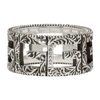 GUCCI SILVER SQUARE G RING