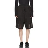 Y-3 Y-3 BLACK MESH PATCHWORK SHORTS