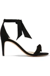 ALEXANDRE BIRMAN CLARITA BOW-EMBELLISHED SUEDE SANDALS