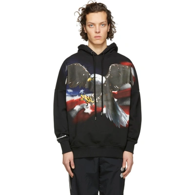 Palm Angels Oversized Printed Fleece-back Cotton-jersey Hoodie In Black